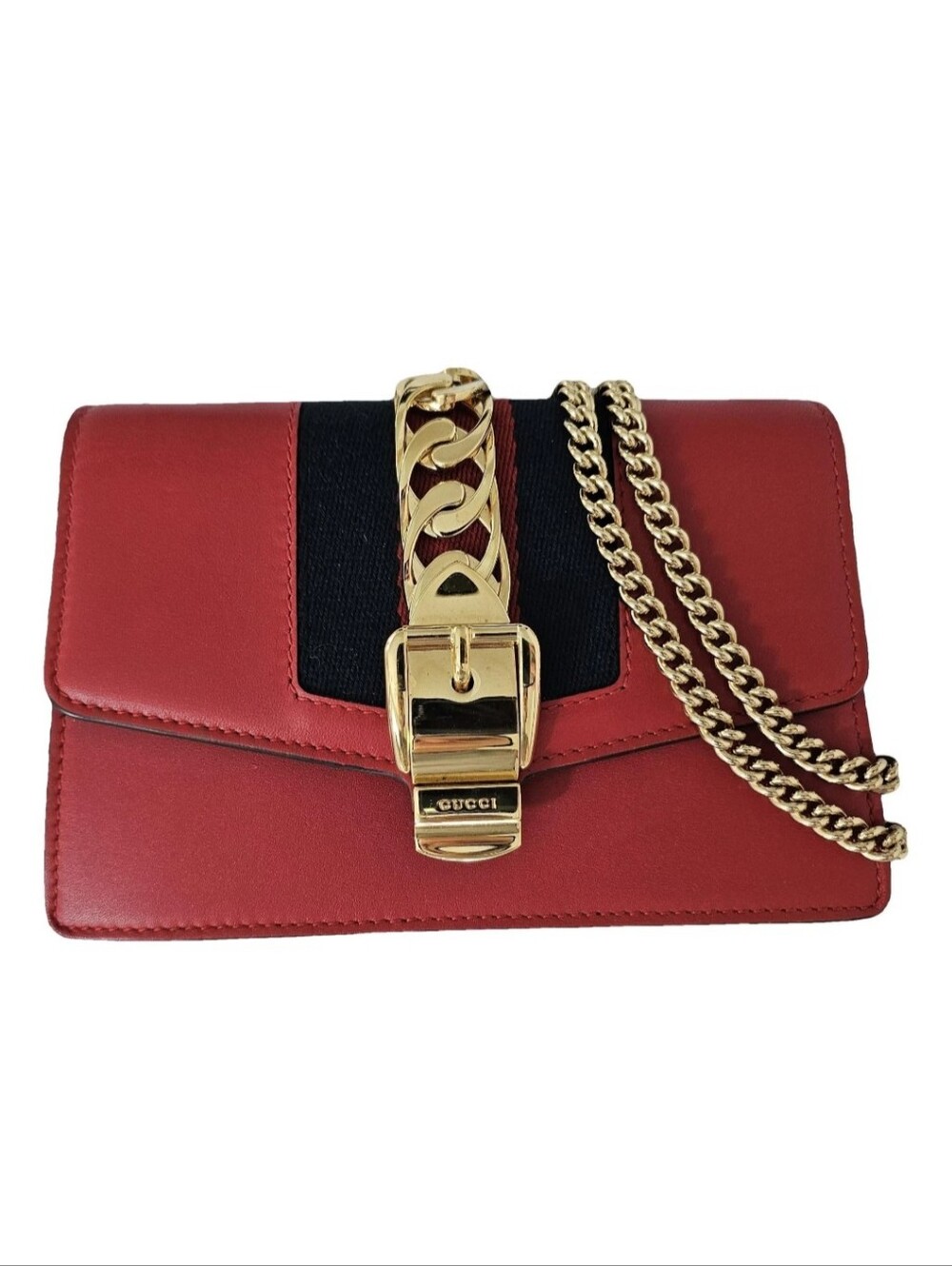 GUCCI Super Mini Sylvie Clutch/Crossbody - Red
